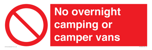 No overnight camping or camper vans